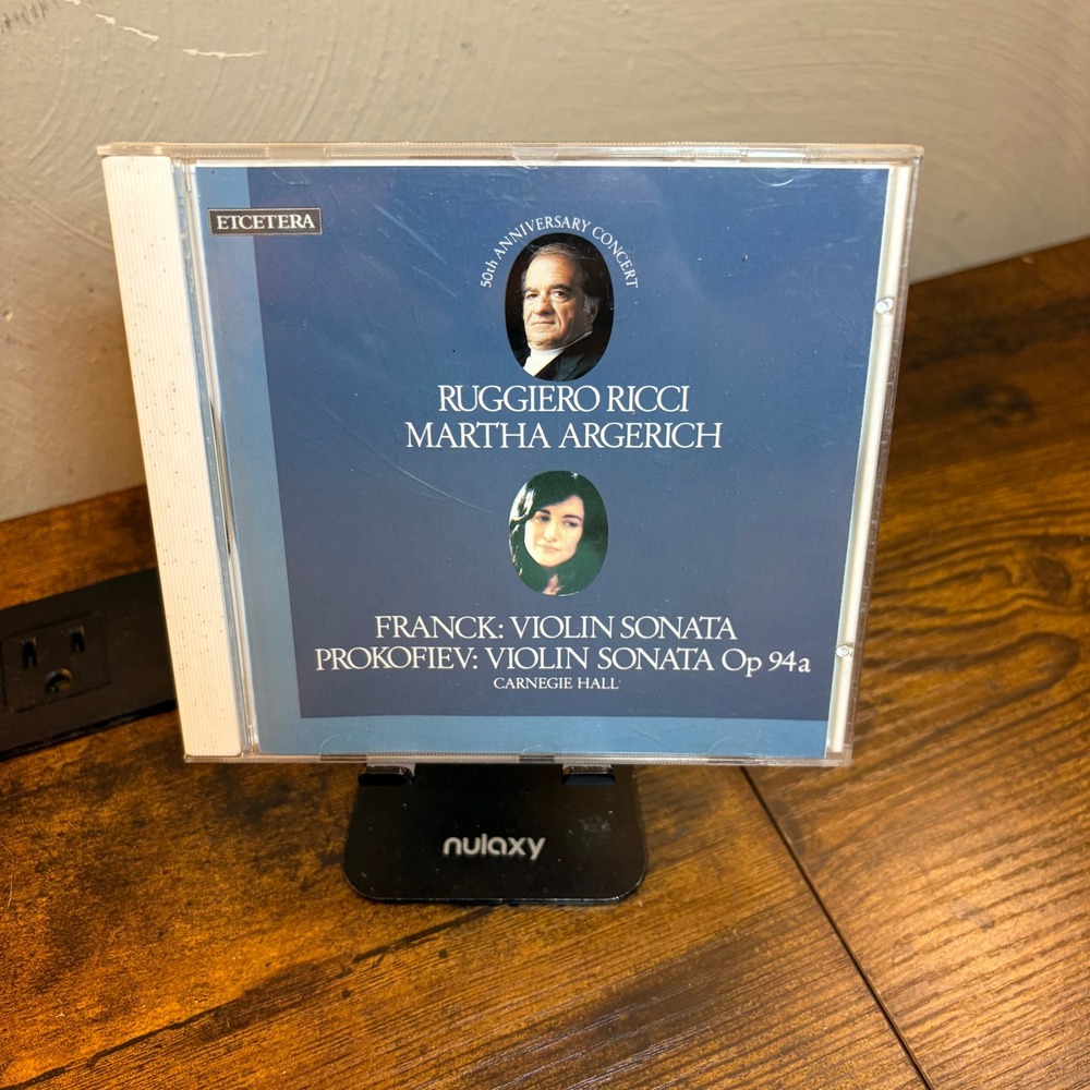 Ruggiero Ricci Martha Argerich Franck Prokofiev Carnegie Hall Live CD KTC 1038